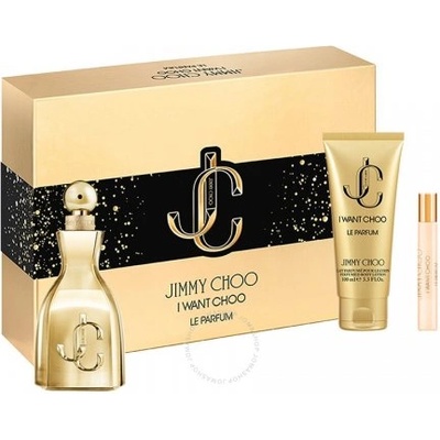 Jimmy Choo I Want Choo Le Parfum - Подаръчен комплект за жени: 100мл парфюм EDP +7, 5мл парфюм ЕДР+ 100мл лосион за тяло