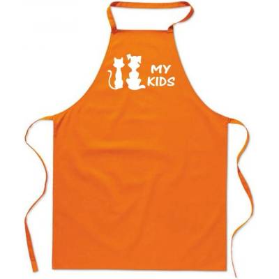 Povidlo.cz Zástěra My kids Oranžová