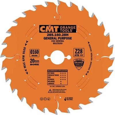 CMT Orange Industrial D:200x3,2mm d:30mm Z:48 Pilový kotouč pro podélné a příčné řezy C28504808M odhlučněný