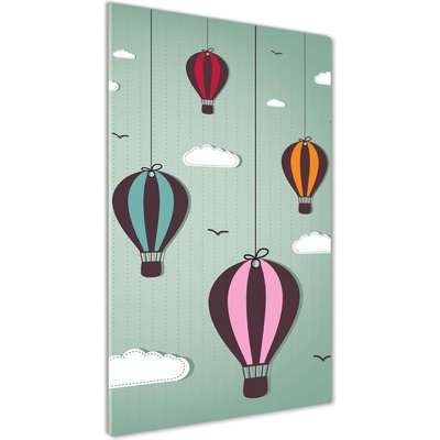 Vertikálny fotoobraz na skle Lietajúce balóny 50x100 cm
