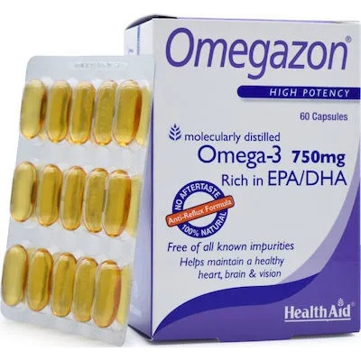 HEALTHAID Хранителна добавка Омега 3 , Health Aid Omegazon 750mg 60caps