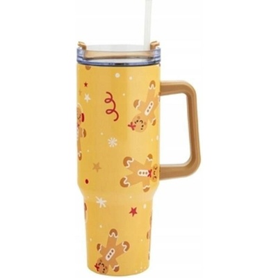 Altom Design termohrnek 1,2 l žlutý potisk