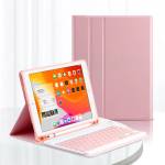 GKK Калъф с Клавиатура за iPad 9/ 8/ 7 10.2", Bluetooth Keyboard Case, Розов (5901041003663)