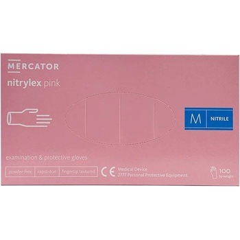 Mercator Medical Nitrylex Pink Nitrilové rukavice ružové 100 ks