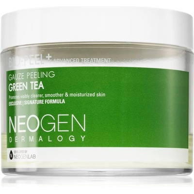 Neogen Bio-Peel+ Gauze Peeling Green Tea ексфолиращи тампони за лице за освежаване и хидратация 30 бр