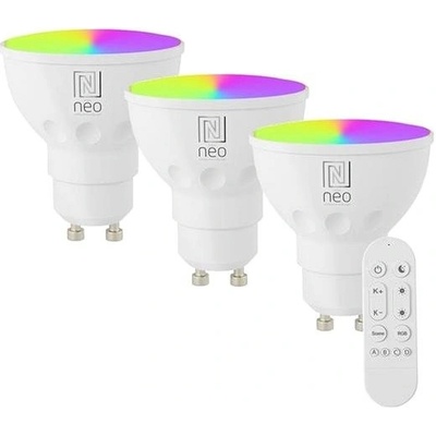Immax NEO LITE Súprava 3× smart LED žárovka GU10 6 W RGB+CCT, stmívatelná, WiFi, Beacon, DO 07724CDO