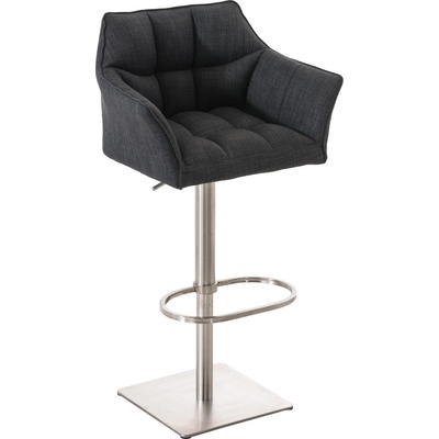 Design-Shop Damas E1 Tmavě šedá / nerezový rám