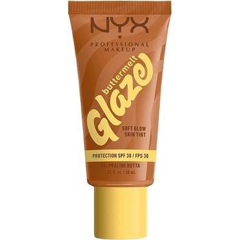 NYX Professional Makeup Buttermelt Glaze Soft Glow Skin Tint SPF30 rozjasňující make-up s uv ochranou 06 Praline Butta 30 ml