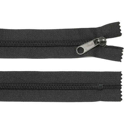 Spirálový zip no.5 nerozepínací 20cm černý (nonlock jezdec)