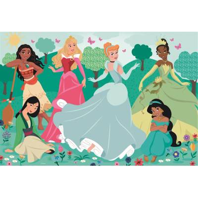 Clementoni - Puzzle Princezné disney 104 maxi - 100 piese