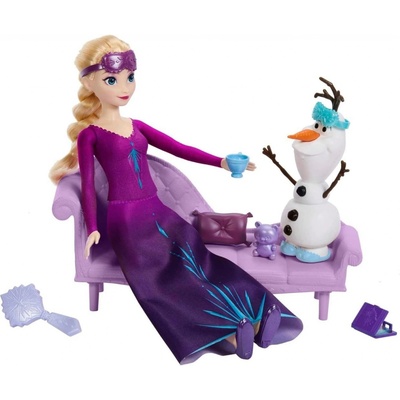 Mattel Disney Frozen Elsa na dobrou noc s figurkou Olafa HLX27