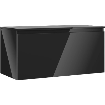 Mexen Orio шкаф за баня под мивка 100 см с плот, 1 чекмедже, черен гланц - 91A10-10047-1-BFC70 (91A10-10047-1-BFC70)
