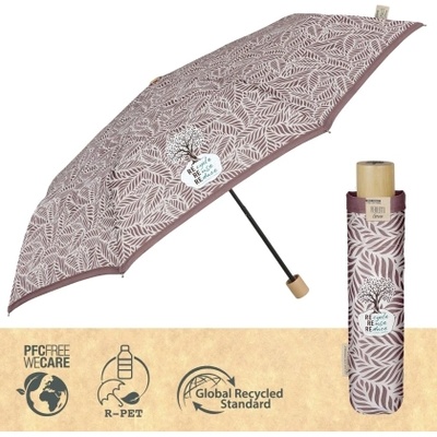 Дамски неавтоматичен чадър Perletti Green 19115, Кафяв