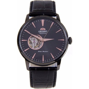 Orient FAG02001B - Мъжки, Автомат, 42mm, Черен скелетон, Черна кожа, 5 ATM - Classic Часовници