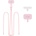 Tech-Protect Универсален ремък 80 см за смартфон от Tech-Protect C5S Rope Crossbody - Baby Pink (5906302312900)