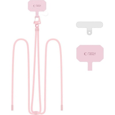 Tech-Protect Универсален ремък 80 см за смартфон от Tech-Protect C5S Rope Crossbody - Baby Pink (5906302312900)