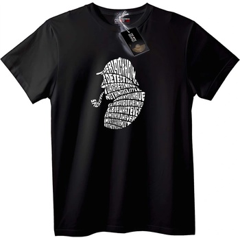 NOONEBRAND Тениска Детектив калиграм - 6XL, White