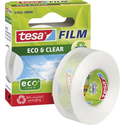 Tesa Clear, čirá kancelářská páska, v krabičce, 33 m x 19 mm
