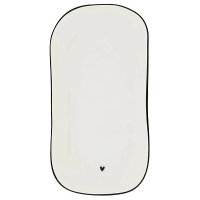 Bastion Collections Oválný talíř OVAL PLATE XS in black 15,5x8,5x2 cm LI-OVAL-PL-XS-001-BL
