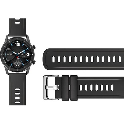 Aligator Watch Straps 22 silikonový řemínek, Black 22AW0003 – Zboží Mobilmania