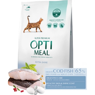 OPTIMEAL For adult cats high in cod fish 4 kg