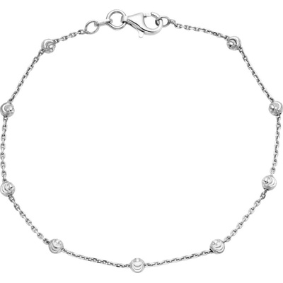 Bealio 06972 stříbrný náramek KULIČKY MĚSÍČNÍ brus 17 cm 03-06972-0539