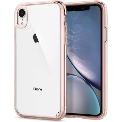 Spigen Ultra Hybrid Case - хибриден кейс с висока степен на защита за iPhone XR (розов-прозрачен)
