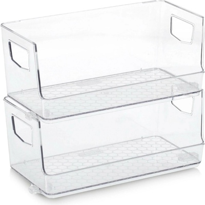 Zeller Present Stohovatelné úložné boxy s otevřenou přední hranou 2 ks 26 x 13 x 20