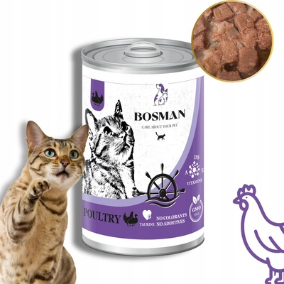 Bosman cat s hydinou 24 x 415 g