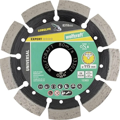 Wolfcraft diamantový rezný kotúč 115 mm 8310000