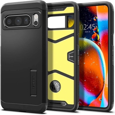 Spigen Калъф с Поставка за Google Pixel 8 Pro, Spigen Tough Armor Case, Черен (ACS06319)