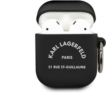 Image 1 of KARL LAGERFELD Калъф Karl Lagerfeld Rue St Guillaume Silicone Case за Airpods 1/2 - Черен (3666339000745)