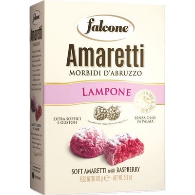 Falcone Amaretti mandlové a malinové Lampone měkké 170 g – Hledejceny.cz
