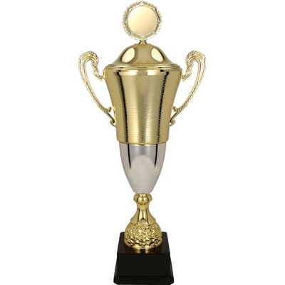 Kovový pohár s poklicí Zlato-stříbrný 71 cm 24 cm
