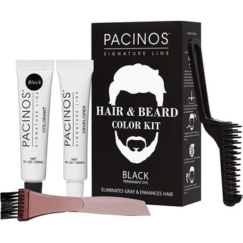 PACINOS Hair & Beard Color Kit Black 30 + 30 ml