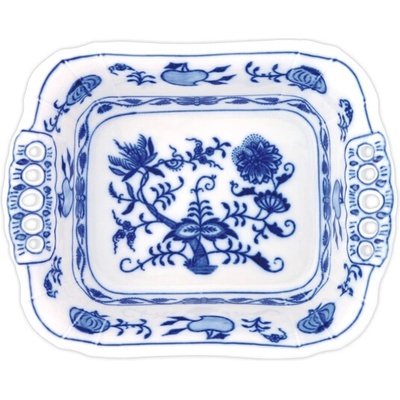 Originál Český porcelán Dubí Cibulák Mísa prořezávaná čtyřhranná 19 cm