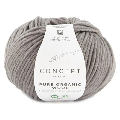PURE ORGANIC WOOL Katia Farby PURE ORGANIC WOOL: 61 béžovo šedá