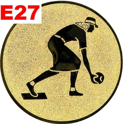 Emblém E27 KUŽELKÁŘKA umístění na sportovní pohár nebo medaili 25 mm