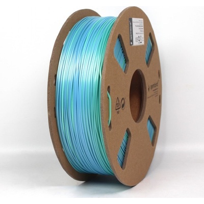 Gembird PLA modro zelený / blue green - silk rainbow, 1,75 mm, 1 kg