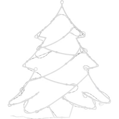 Home Styling Decoration Svietiaca okenná dekorácia vianočný stromček 24 LED 36 × 41 cm