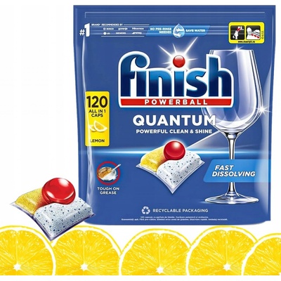 Finish Quantum kapsle do myčky Lemon 120 ks – Hledejceny.cz