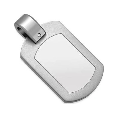 Šperky4U Ocelový přívěšek matná destička 20 x 30 mm DR1211