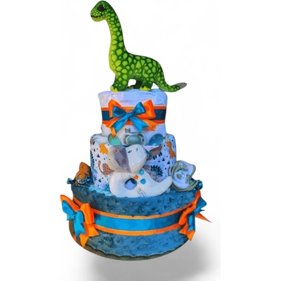 BabyTorta trojposchodová plienková torta pre bábätko DINO