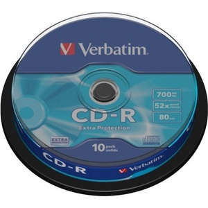 Verbatim CD-R(10-Pack)Шпиндел/EP/DL/52x/700MB (43437)