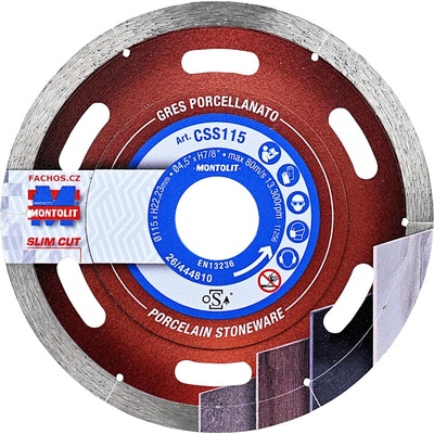 Montolit Řezný kotouč na tenkostěnné dlažby 100 mm CSS100