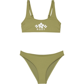 Roxy Детски комплект бикини Roxy Kid's Solid Active RG Bralette Set Bikini - Oil Green - размер 16 Years (750-2850-0211)