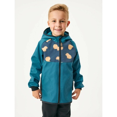 Unuo dětská softshellová bunda s fleecem Basic Kapybary kobaltová – Zboží Dáma