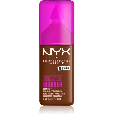 NYX Professional Makeup Make ‘Em Wonder lehký matující make-up 39 Cocoa 30 ml