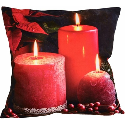 Forbyt Vianočná Červené sviečky 40 x 40 cm