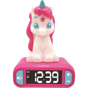 Lexibook - Alarm Clock with Night Light Unicorn Unicorn Digital Alarm Clock for Children with Night Light and Snooze, Children's Clock, Luminous Unicorn, Pink Color - RL800UNILXB (RL800UNILXB)
